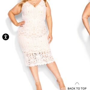 City Chic White Lace Dress